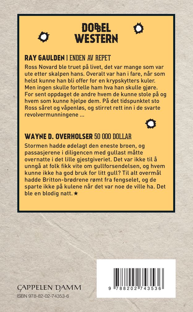 I enden av repet ; 50 000 dollar