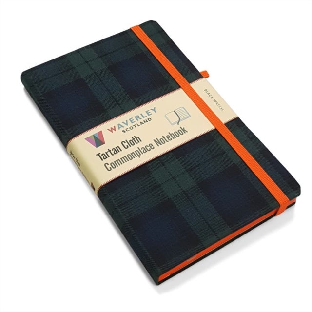 Waverley (L): Black Watch Tartan Cloth Large Notebook - Waverley Scotland Commonplace Tartan Notebooks