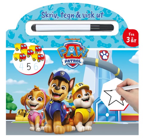 Paw patrol - skriv, tegn & visk ut