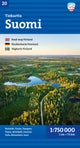 Tiekartta Suomi = Road map Finland = Straßenkarte Finnland = Vägkarta Finland
