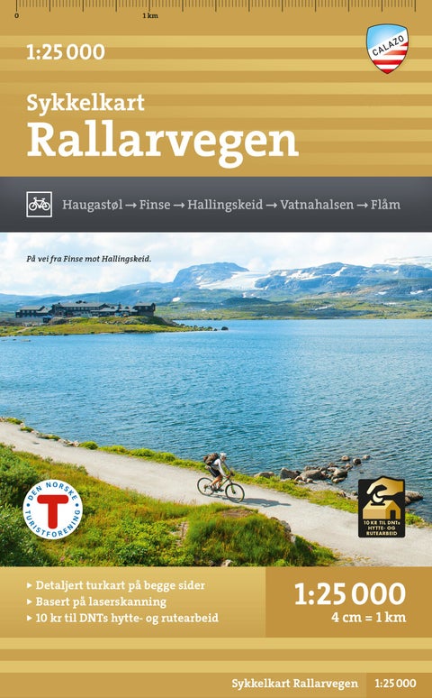Sykkelkart Rallarvegen - Haugastøl - Finse - Hallingskeid - Vatnahalsen - Flåm