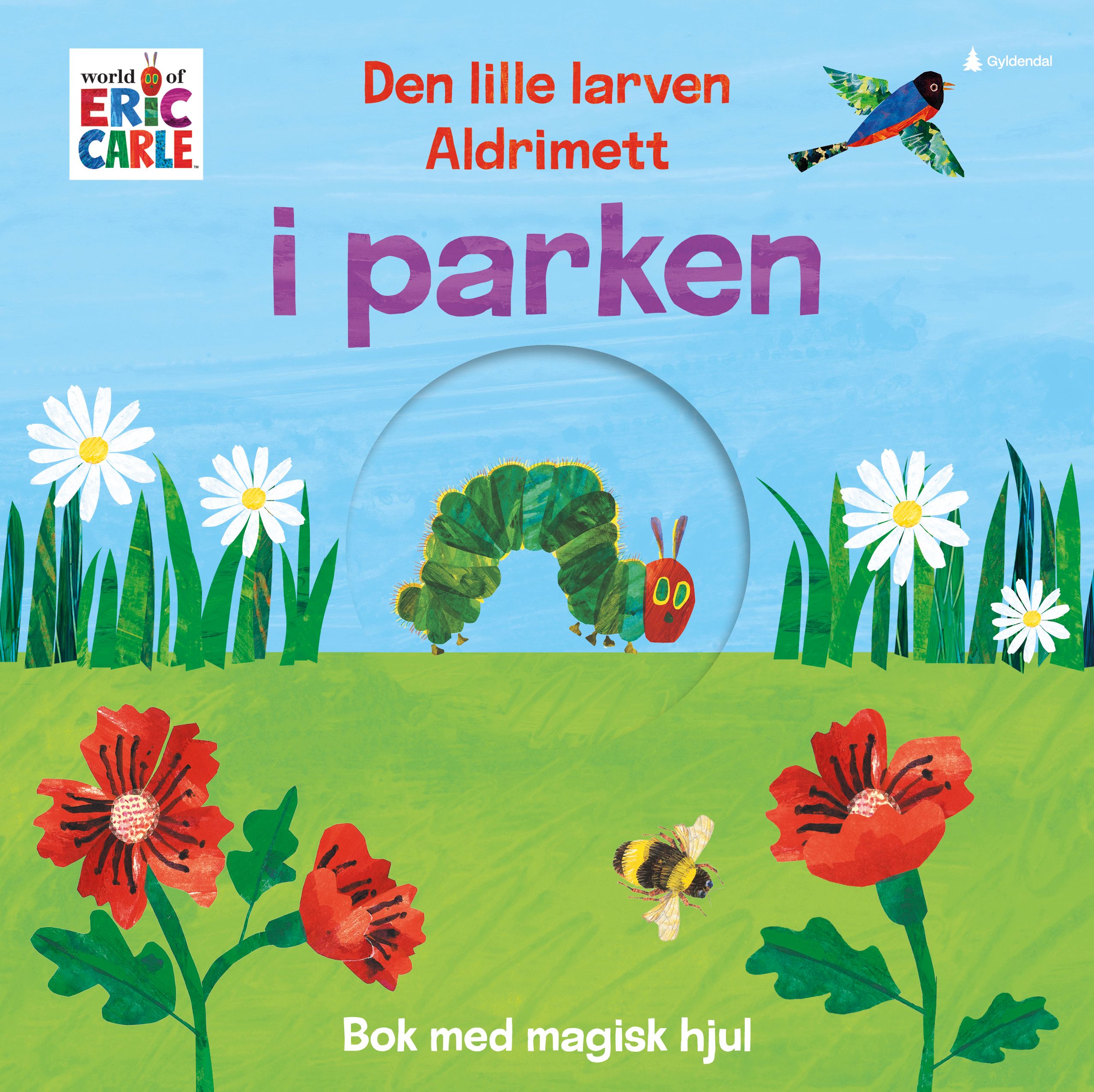 Den lille larven Aldrimett i parken