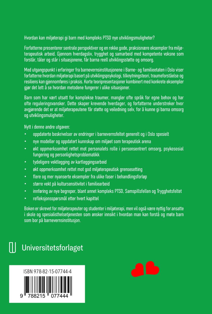 Miljøterapi som behandling i et tilknytningsorientert perspektiv