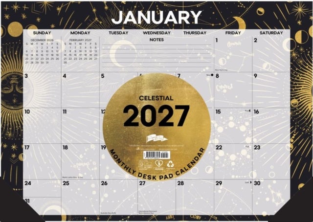 Celestial 2027 17' x 12' Monthly Deskpad