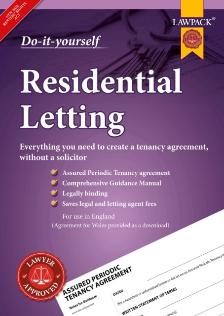 Residential Letting DIY Kit - Everything you need to create a tenancy agreement, without a solicitor