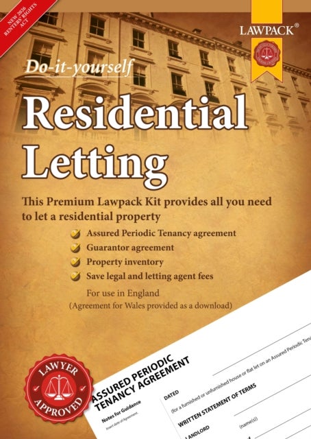 Premium Residential Letting DIY Kit - Everything you need to create a tenancy agreement, without a solicitor
