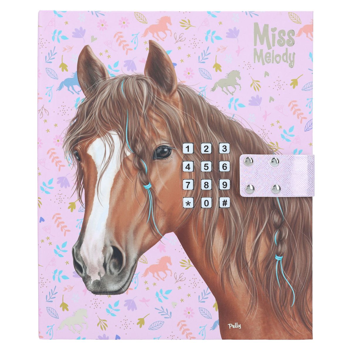 Dagbok m/kodelås og Musikk Rosa Miss Melody