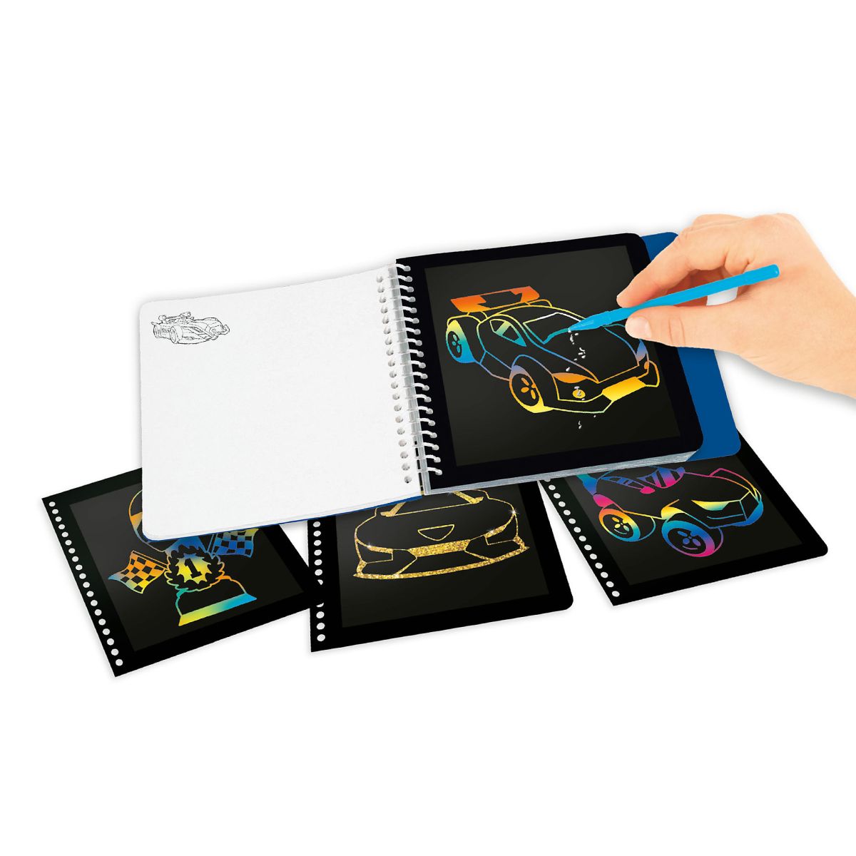 Aktivitetsbok Magic Scratch Monster Cars