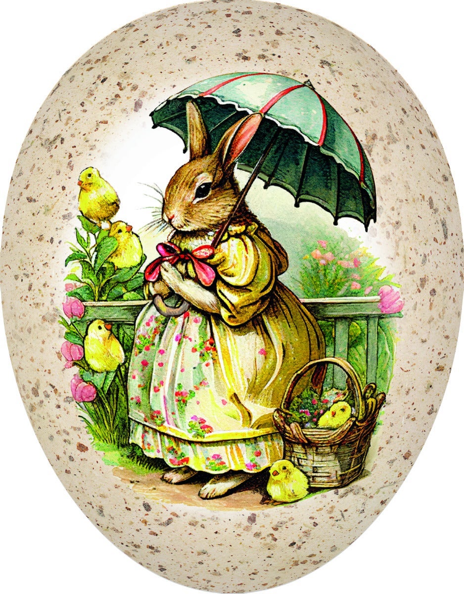Påskeegg Family Rabbit 12cm