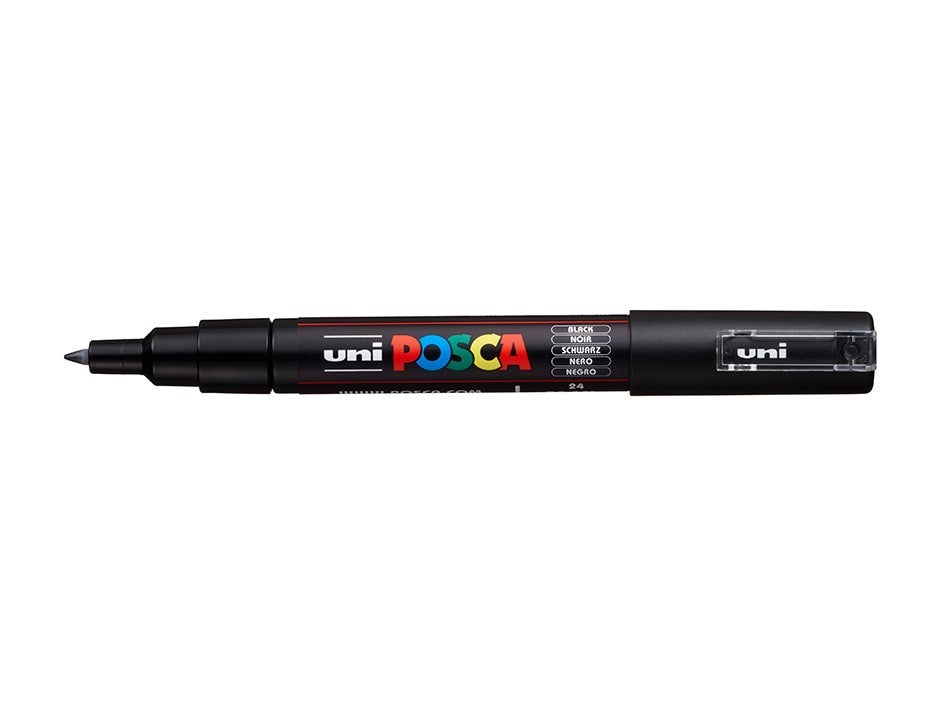 Tusj Uni Posca PC-1M Extra-Fine 0,7-1mm 24 Black