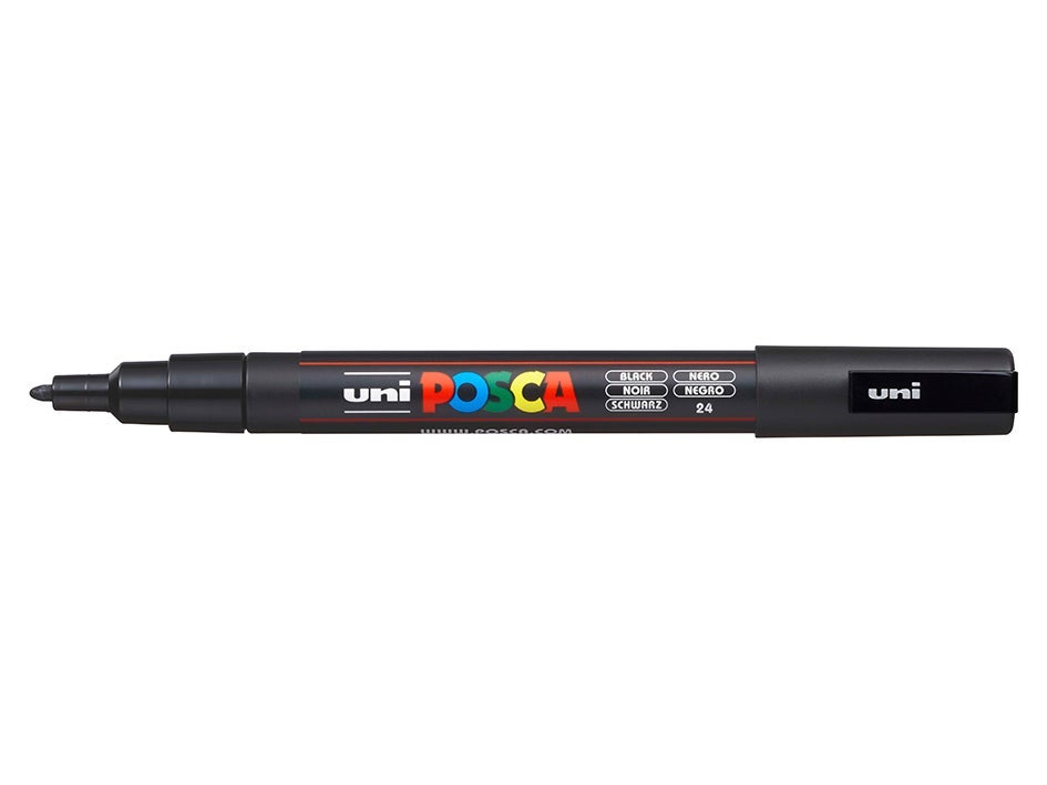 Tusj Uni Posca PC-3M Fine 0,9-1,3mm 24 Black
