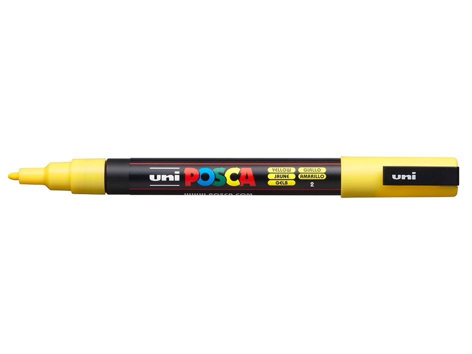 Tusj Uni Posca PC-3M Fine 0,9-1,3mm 2 Yellow