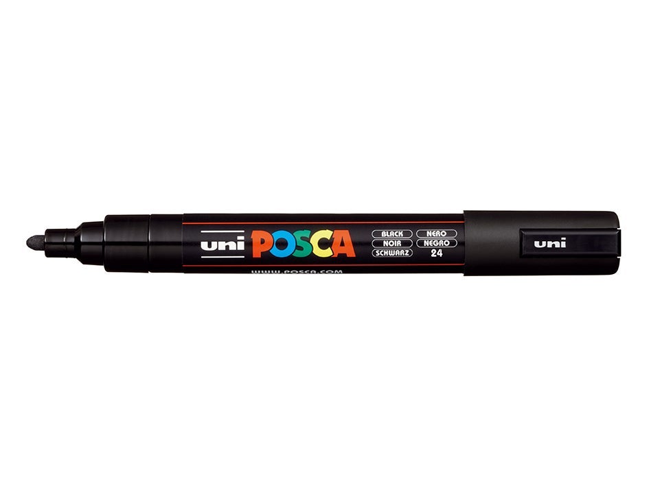 Tusj Uni Posca PC-5M Medium 1,8-2,5mm 24 Black