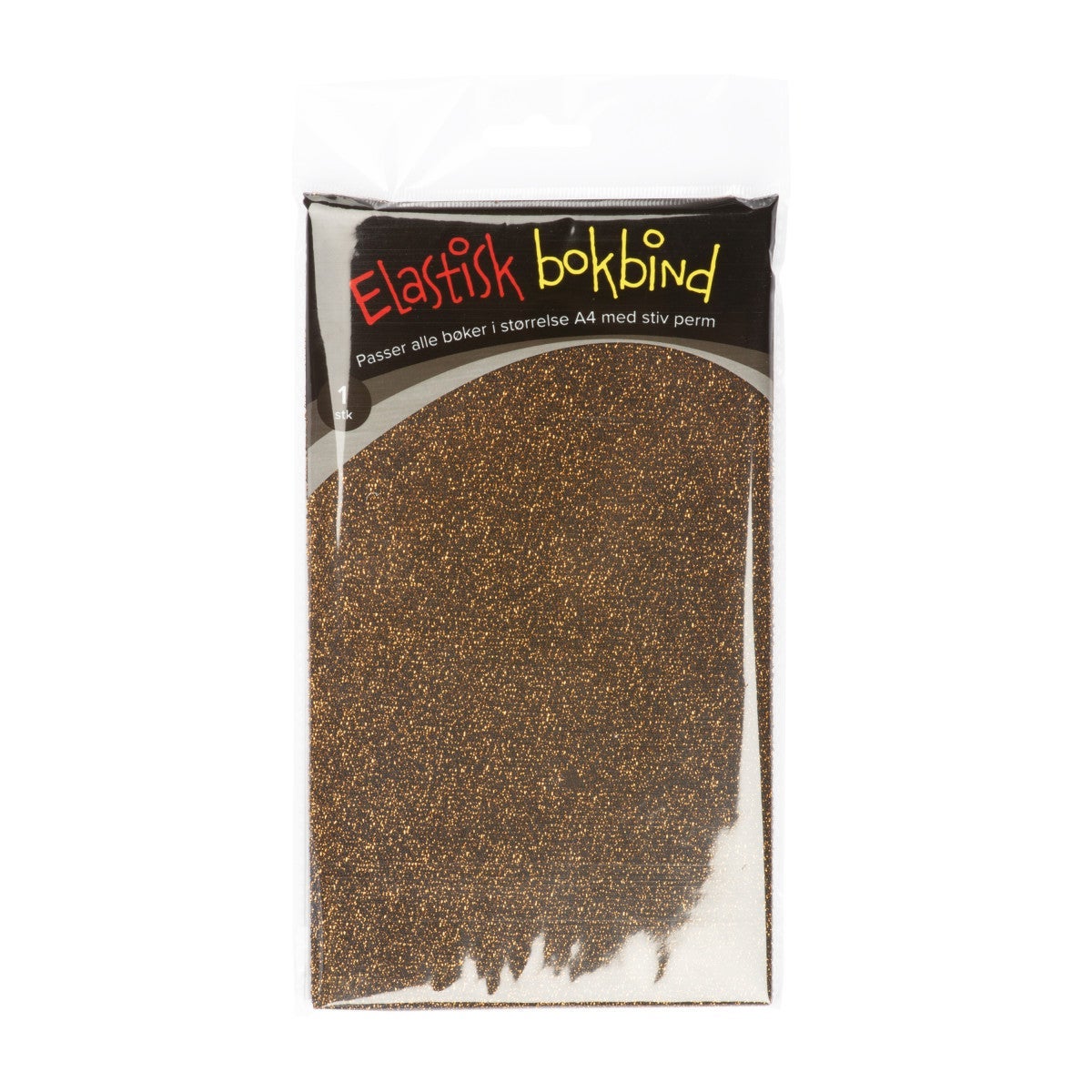 Bokbind Elastisk Glitter Brun