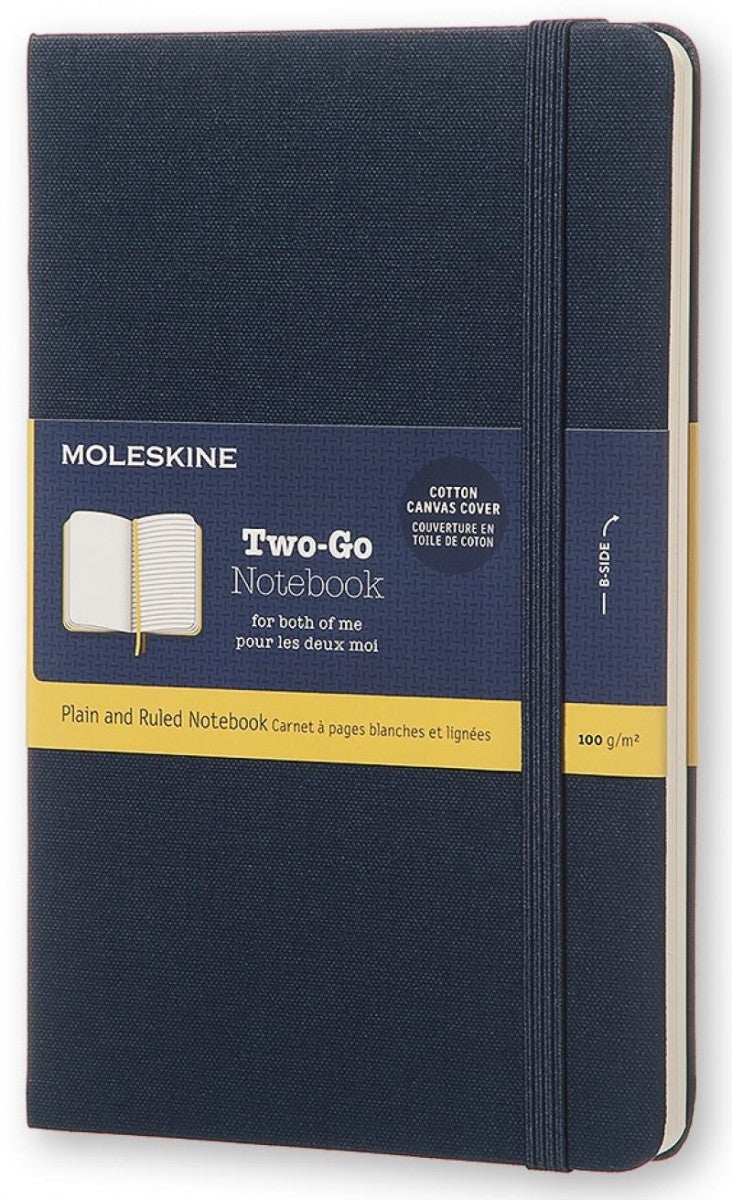 Moleskine Notatbok Two-Go L/Ul Ori.Blå M
