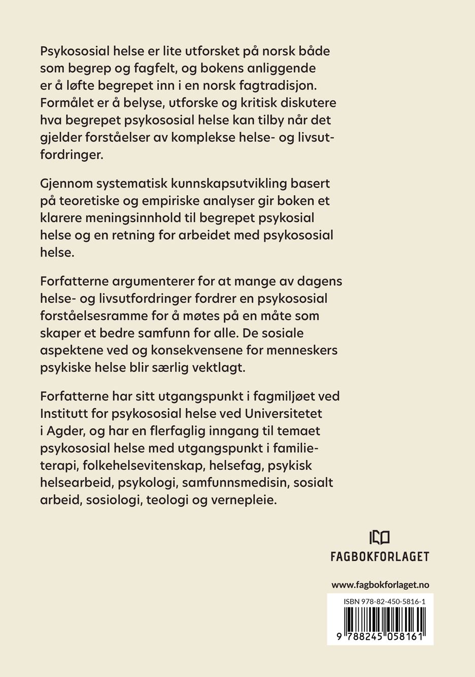 Perspektiver på psykososial helse