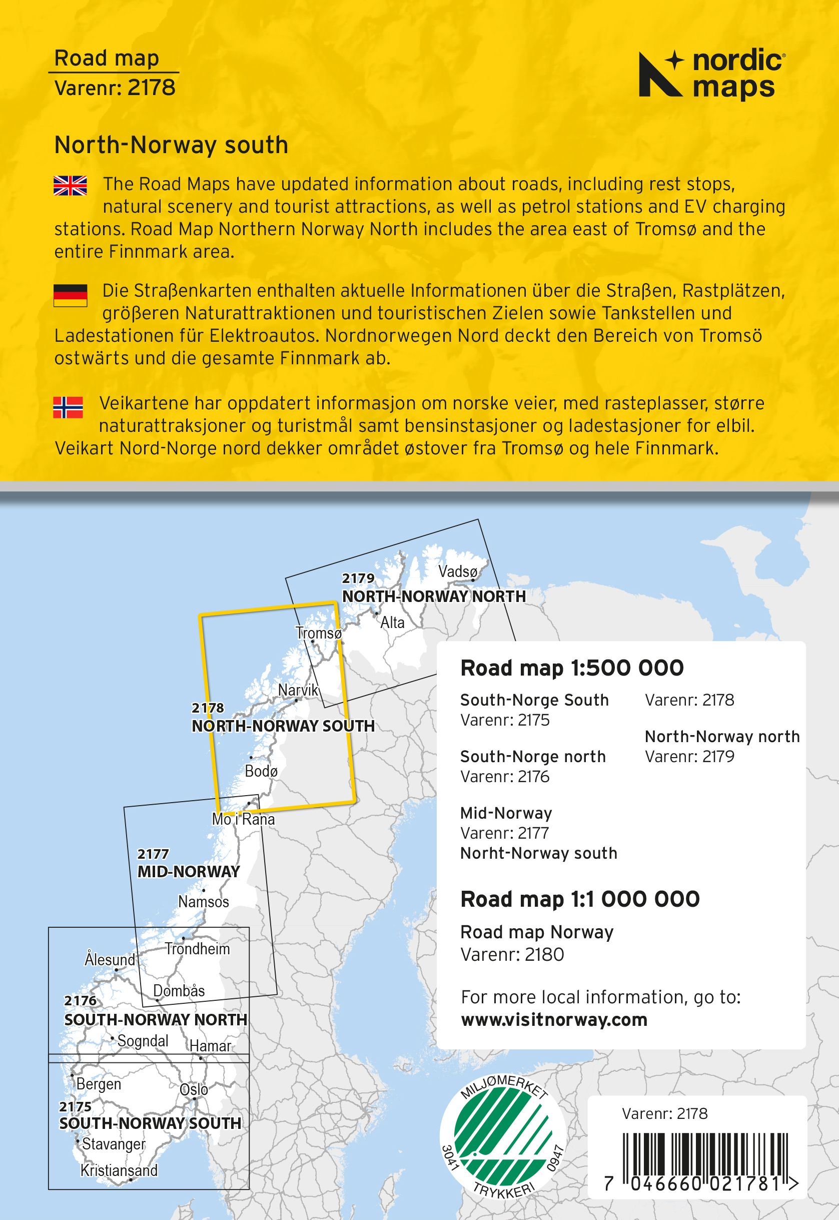 Veikart Nord-Norge Sør