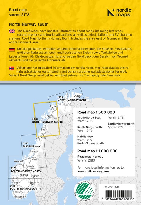 Veikart Nord-Norge Sør - Veikart