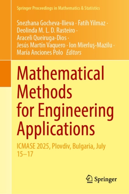 Mathematical Methods for Engineering Applications - ICMASE 2025, Plovdiv, Bulgaria, July 15–17