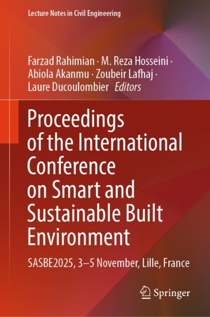 Proceedings of the International Conference on Smart and Sustainable Built Environment - SASBE2025, 3-5 November, Lille, France