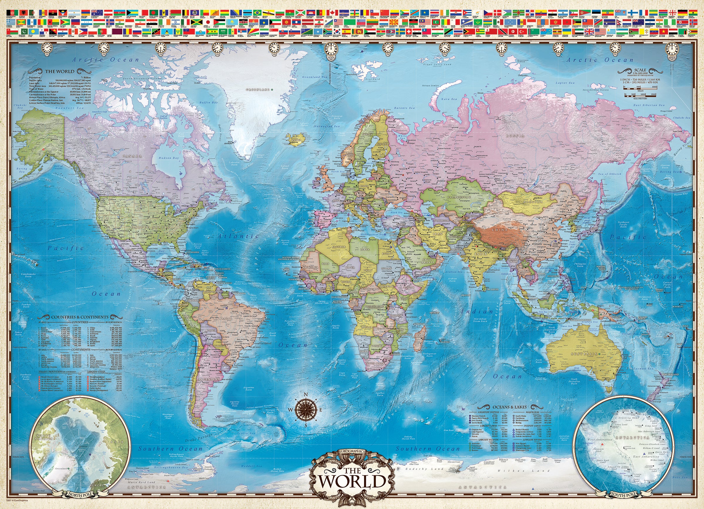Puslespill 1000 Map Of The World Eurographics
