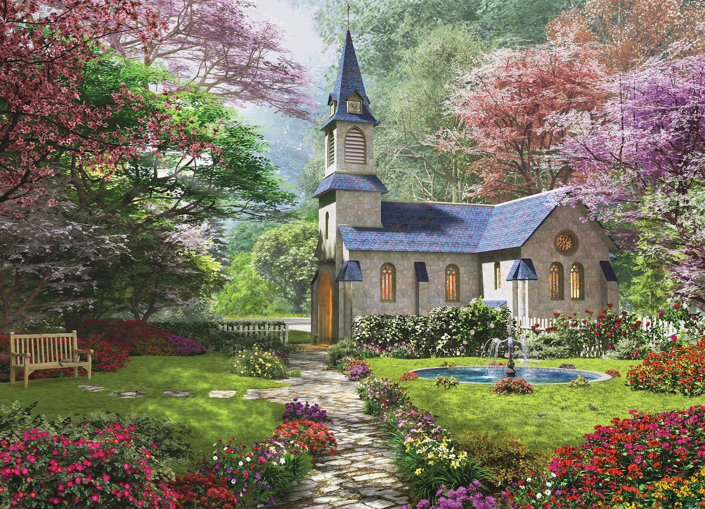 Puslespill 1000 Blooming Garden Eurographics