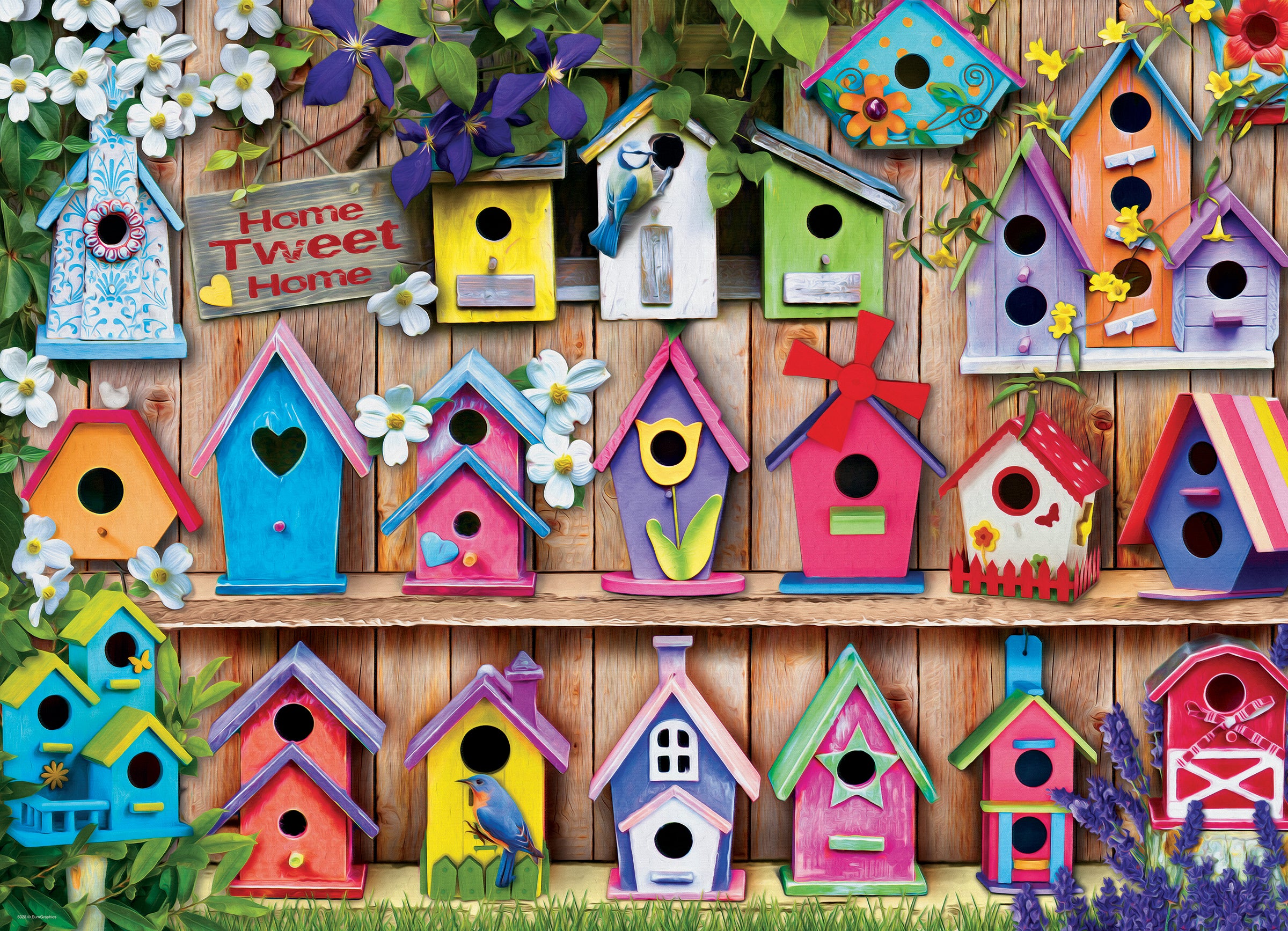 Puslespill 1000 Bird Houses Eurographics