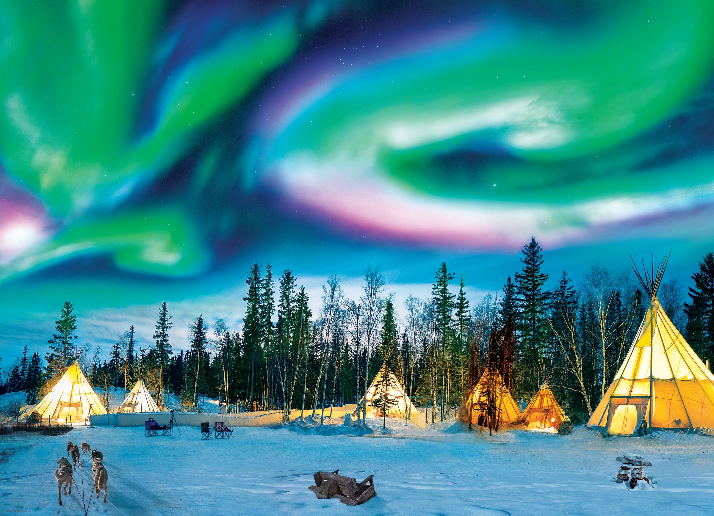 Puslespill 1000 Northern Lights Eurographics