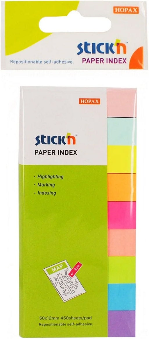 Indeks Selvklebende 9X50 Blad Assortert Papir