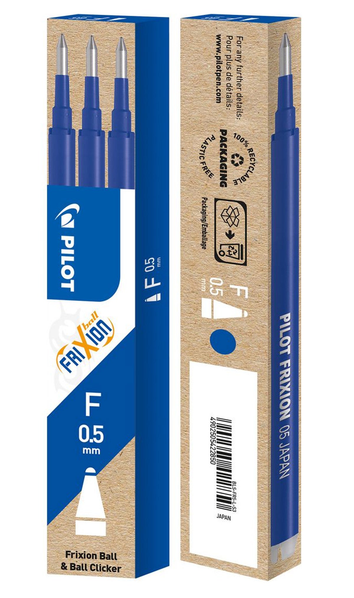 Refill Kulepenn Pilot Frixion 0,5 blå (3)