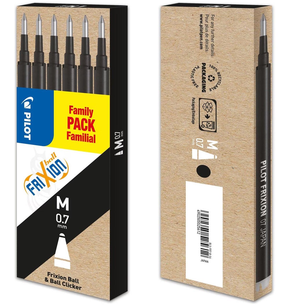 Refill Pilot Frixion 0,7 sort (6)