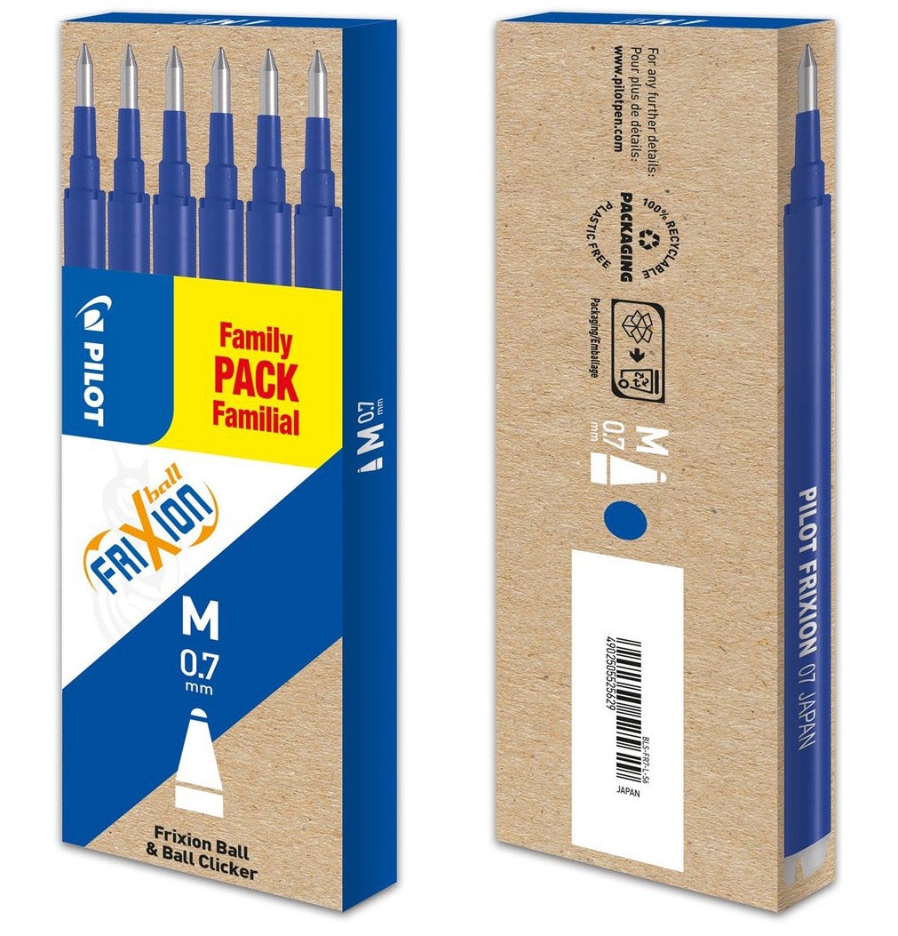 Refill Pilot Frixion 0,7 blå (6)