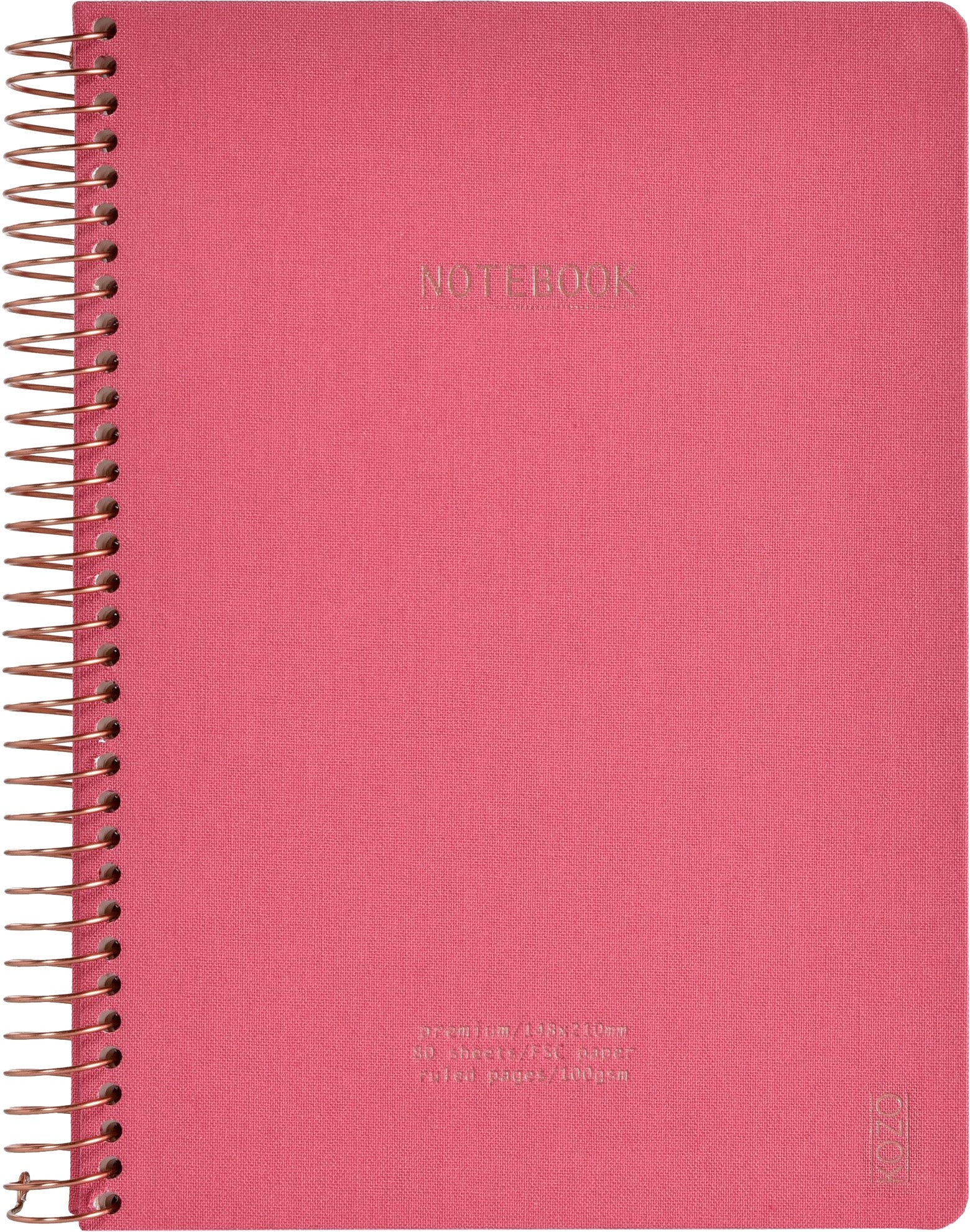 Notatbok m/spiral Kozo Premium A5 Guava Pink