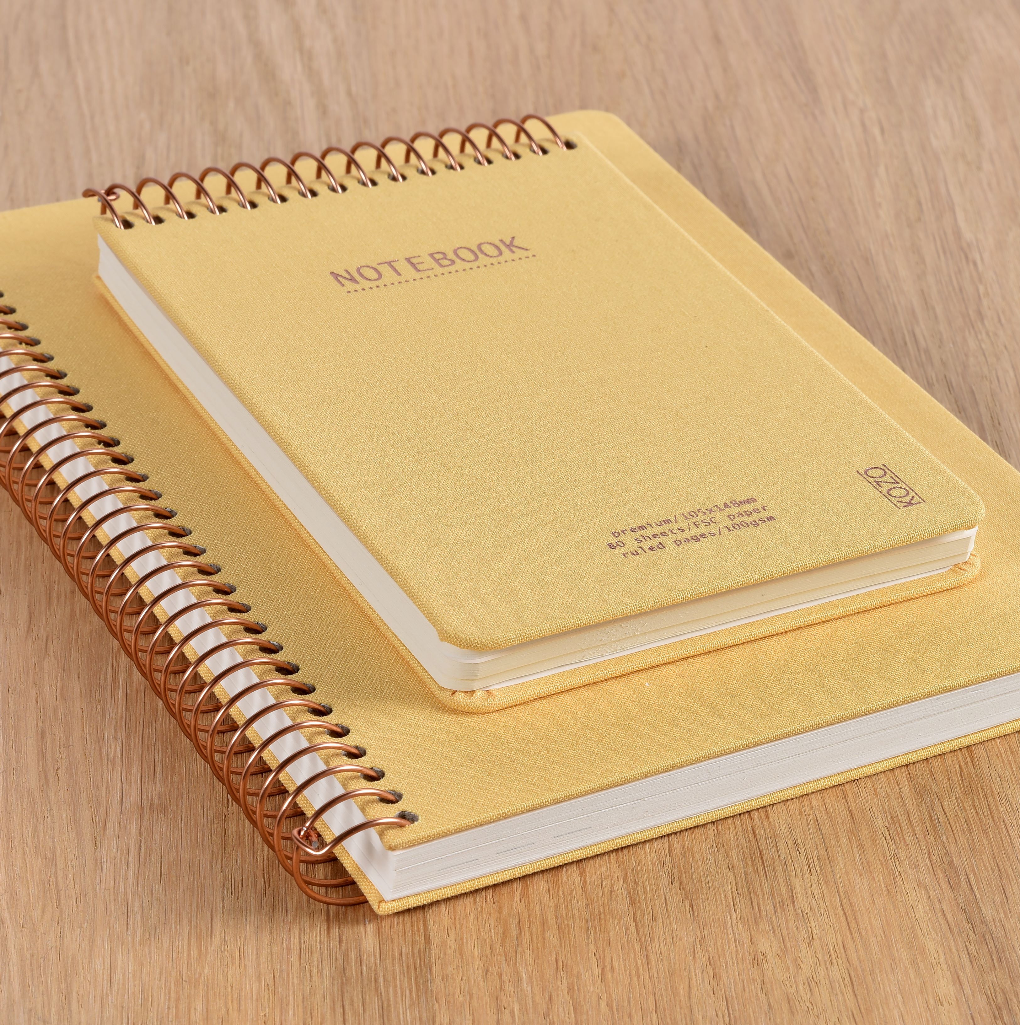 Notatbok m/spiral Kozo Premium A4 Honey