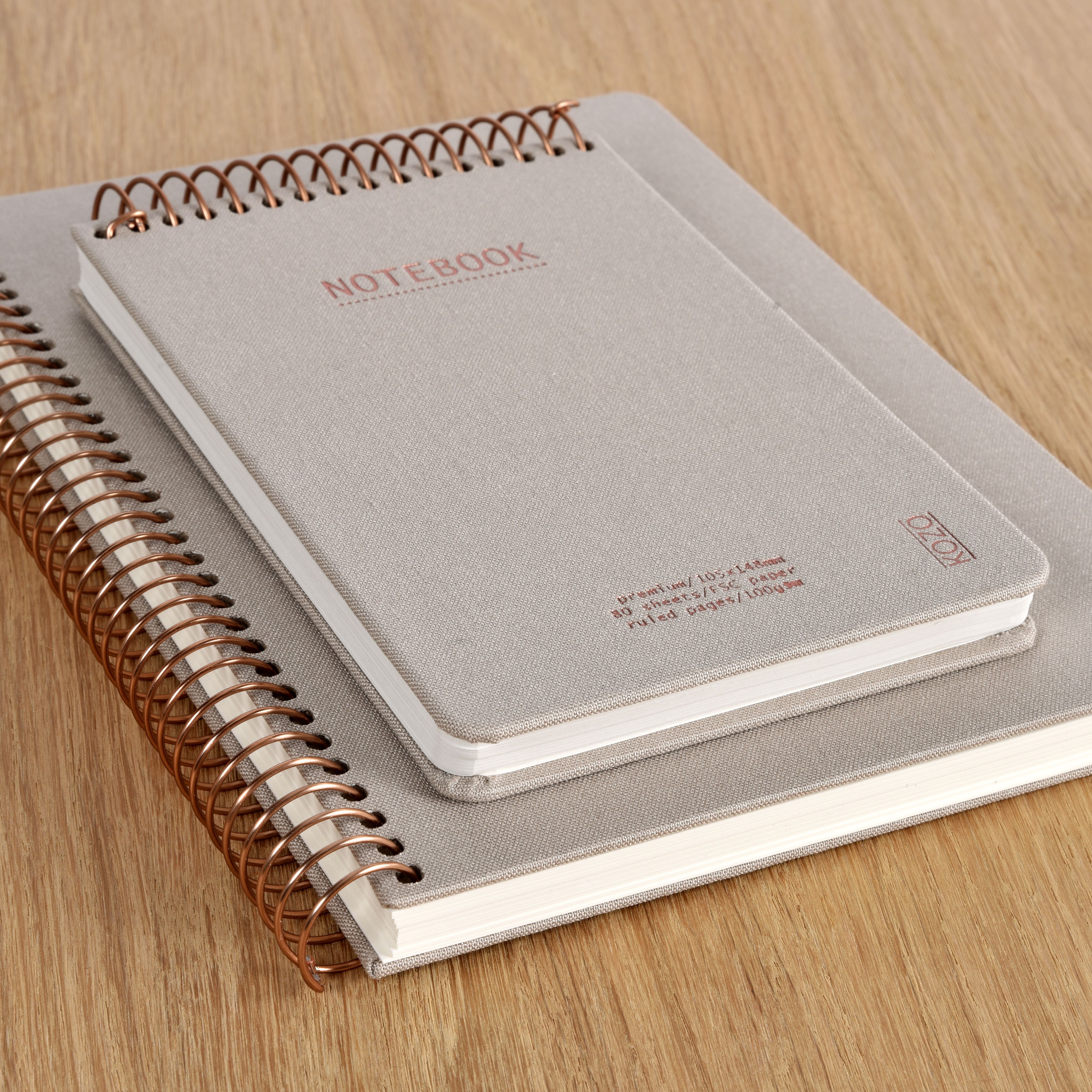 Notatbok m/spiral Kozo premium A5 Sand