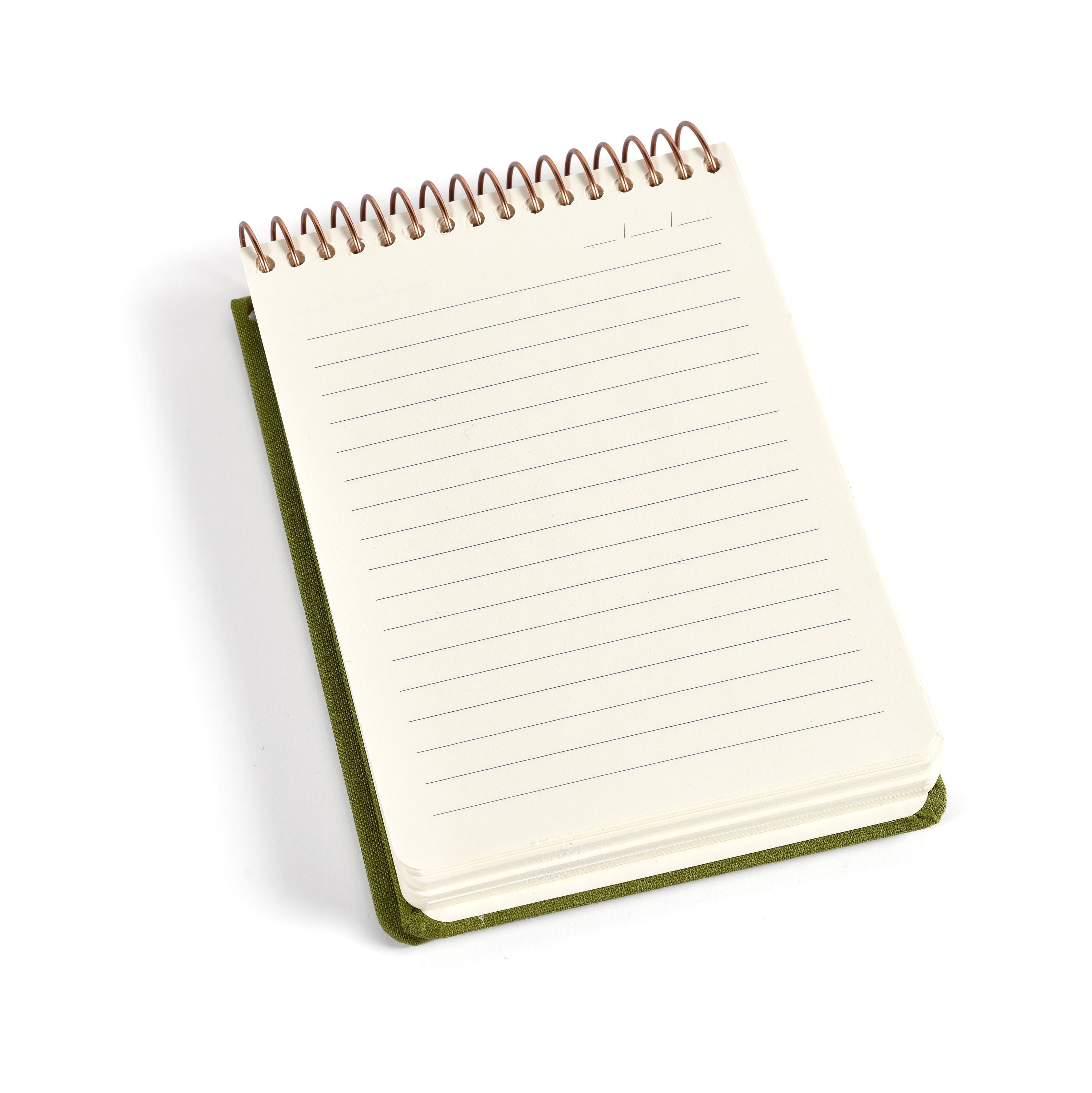 Notatbok m/spiral Kozo Premium A6 Olive Green