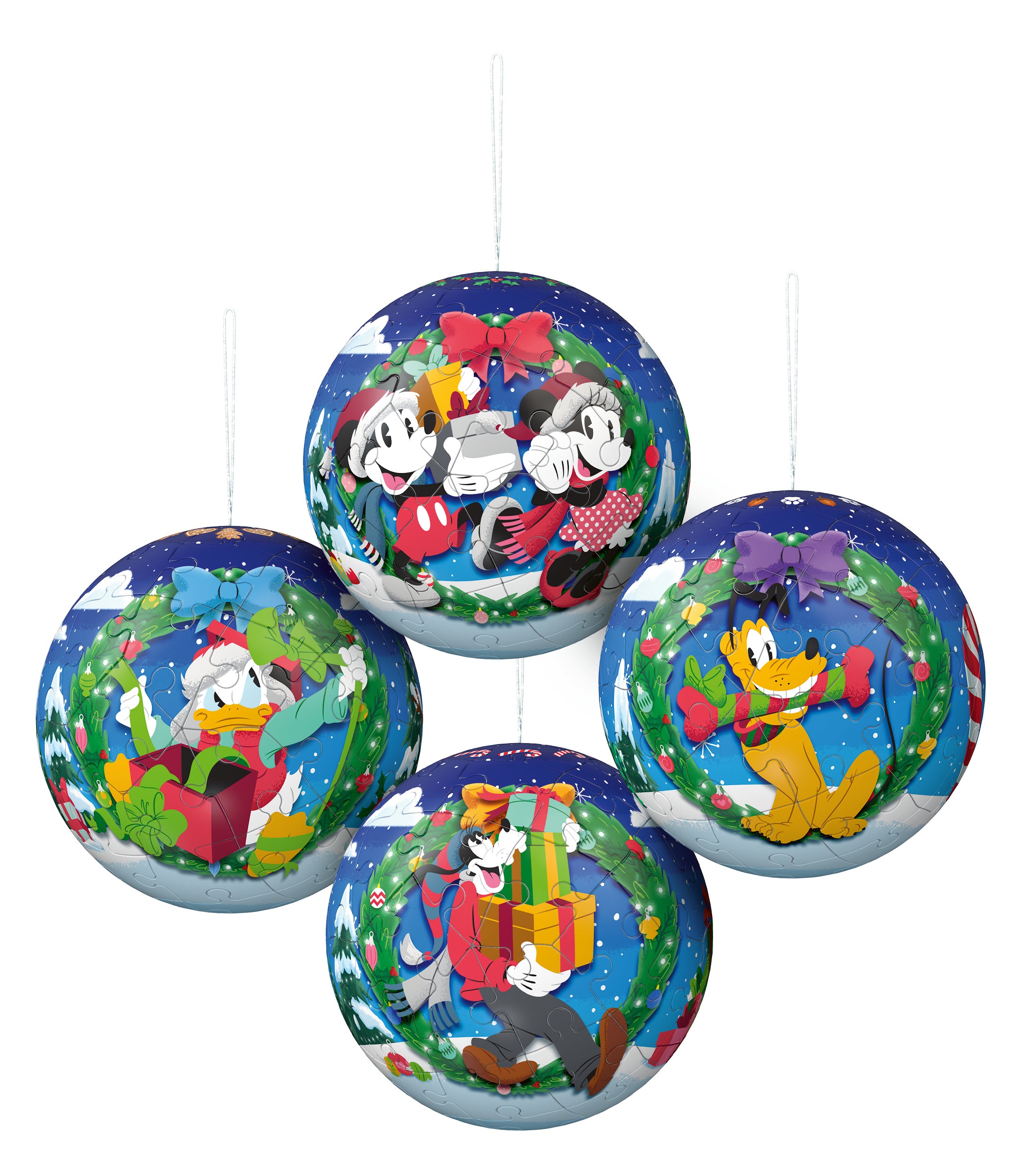 Puslespill 3D 54 Disney-Julekuler 4 Stk Ravensburger