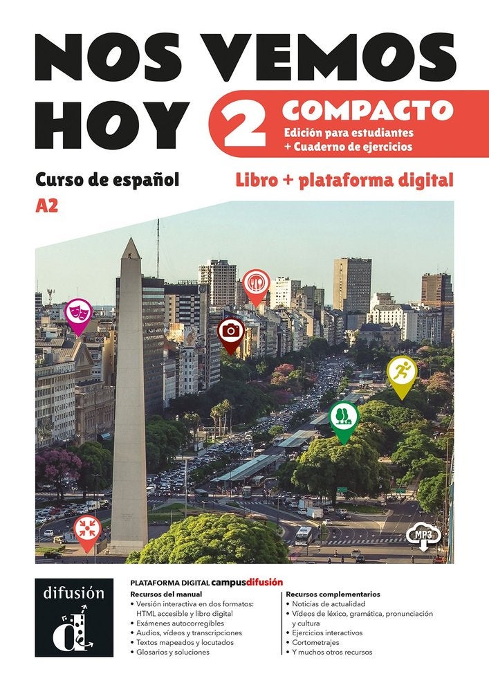 Nos vemos hoy 2 Compacto Ed. hibrida estudiantes + cuaderno de ejercicios