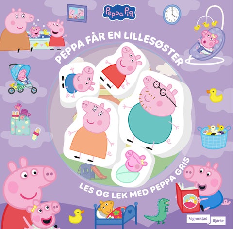 Peppa får en lillesøster - les og lek med Peppa Gris