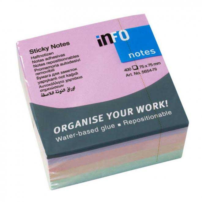 Notatkube Info 75X75mm Pastell Rosa