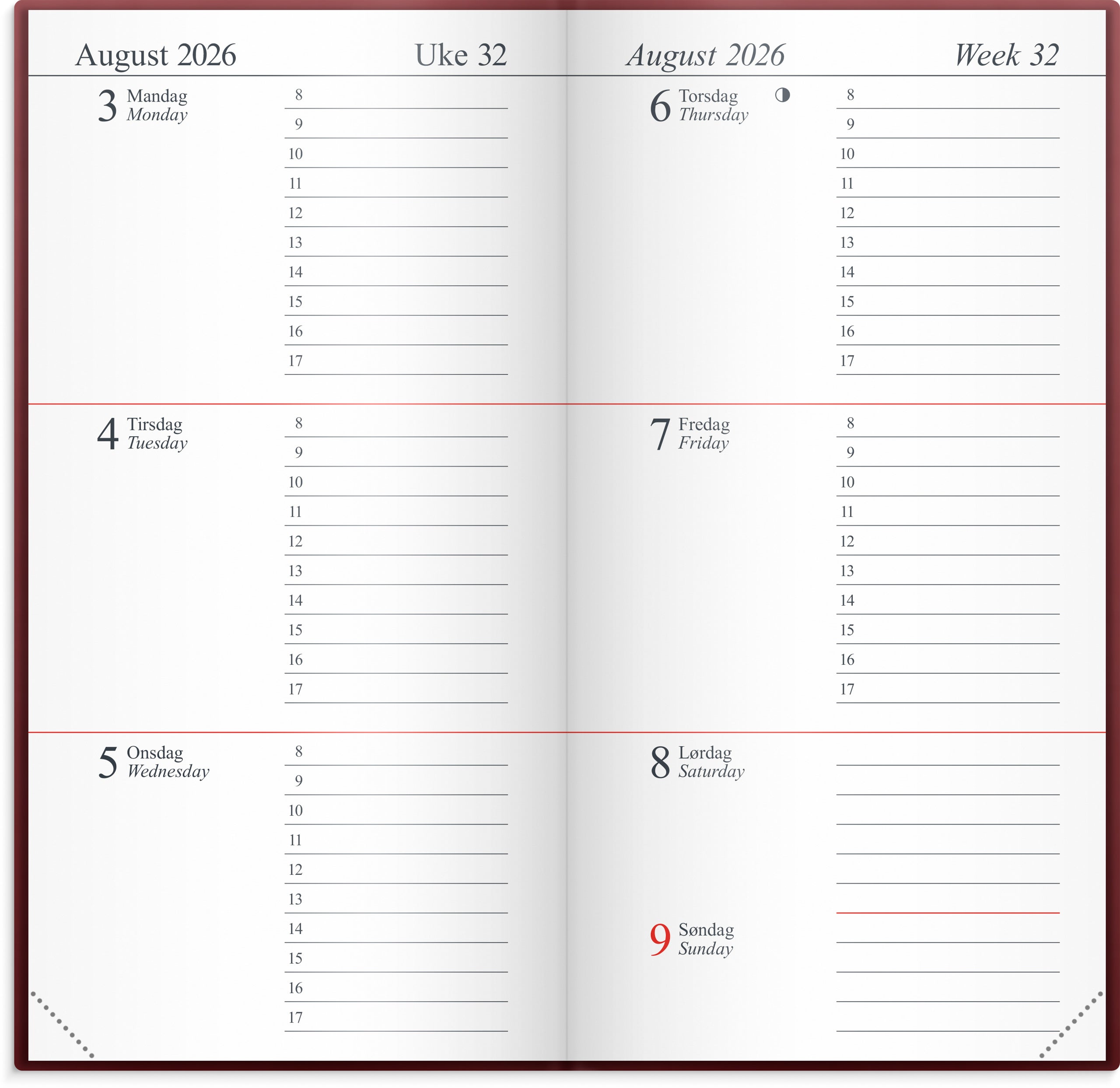 Lommekalender Grieg Memo 2026 plast burg