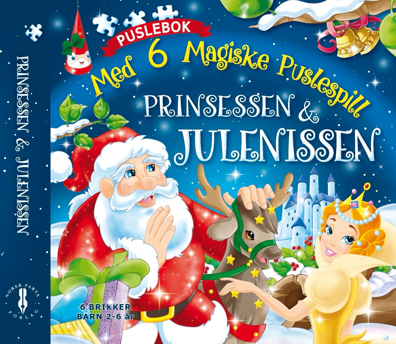 Prinsessen og julenissen - med 6 magiske puslespill