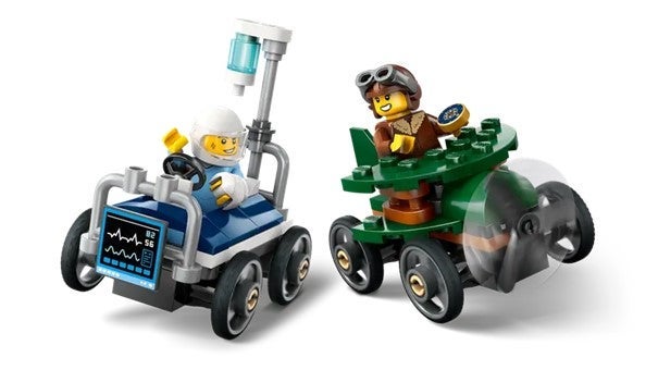 Lego Racerbilpakke flybil mot sykesengbil 60459