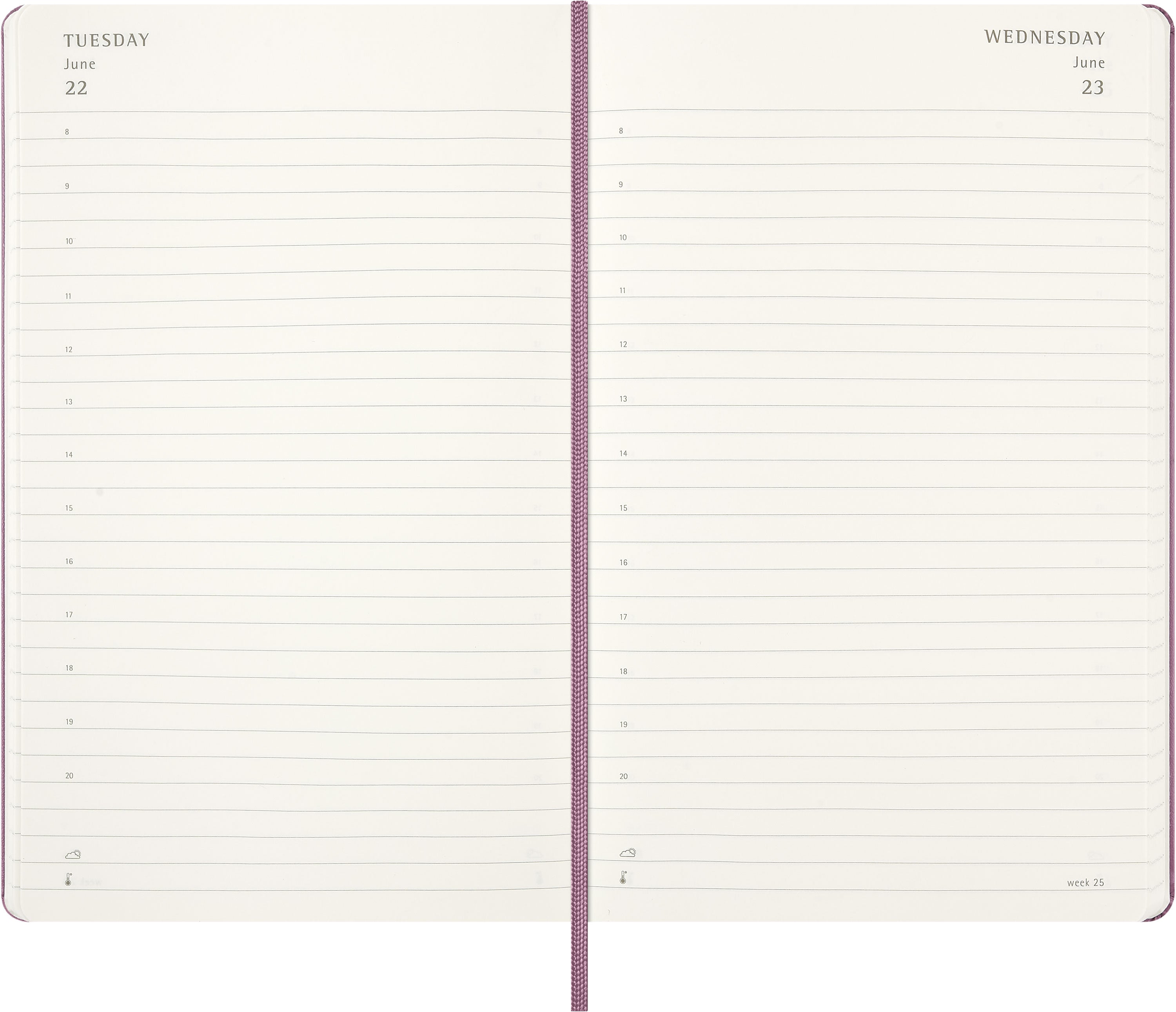 Moleskine 2027 Hard L Dag Majestetisk Rosa