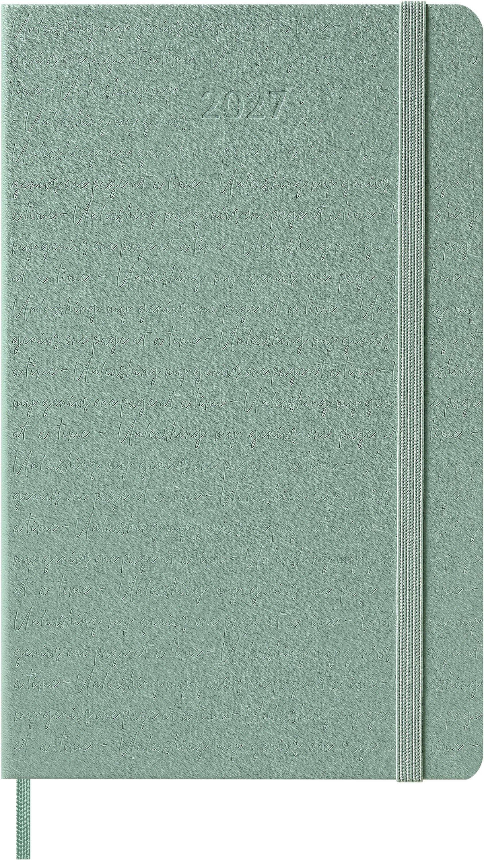 Moleskine 2027 Hard L Uke Notat Salvie Grønn