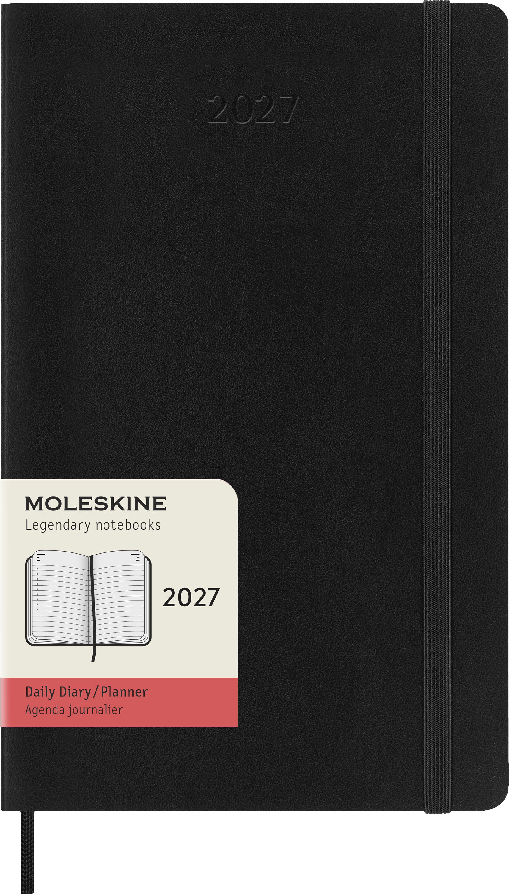 Moleskine 2027 Soft L Dag Sort
