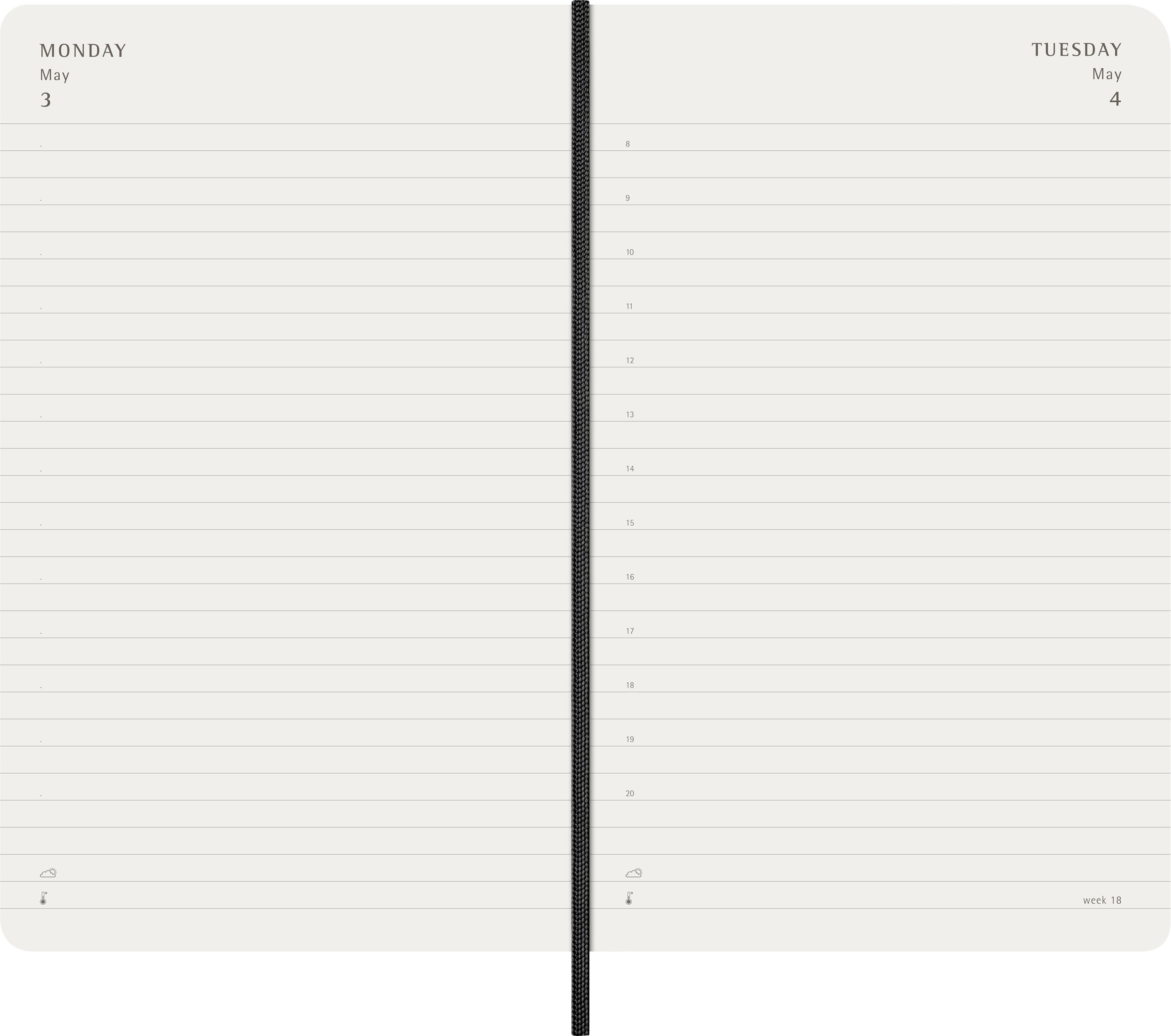 Moleskine 2027 Soft L Dag Sort