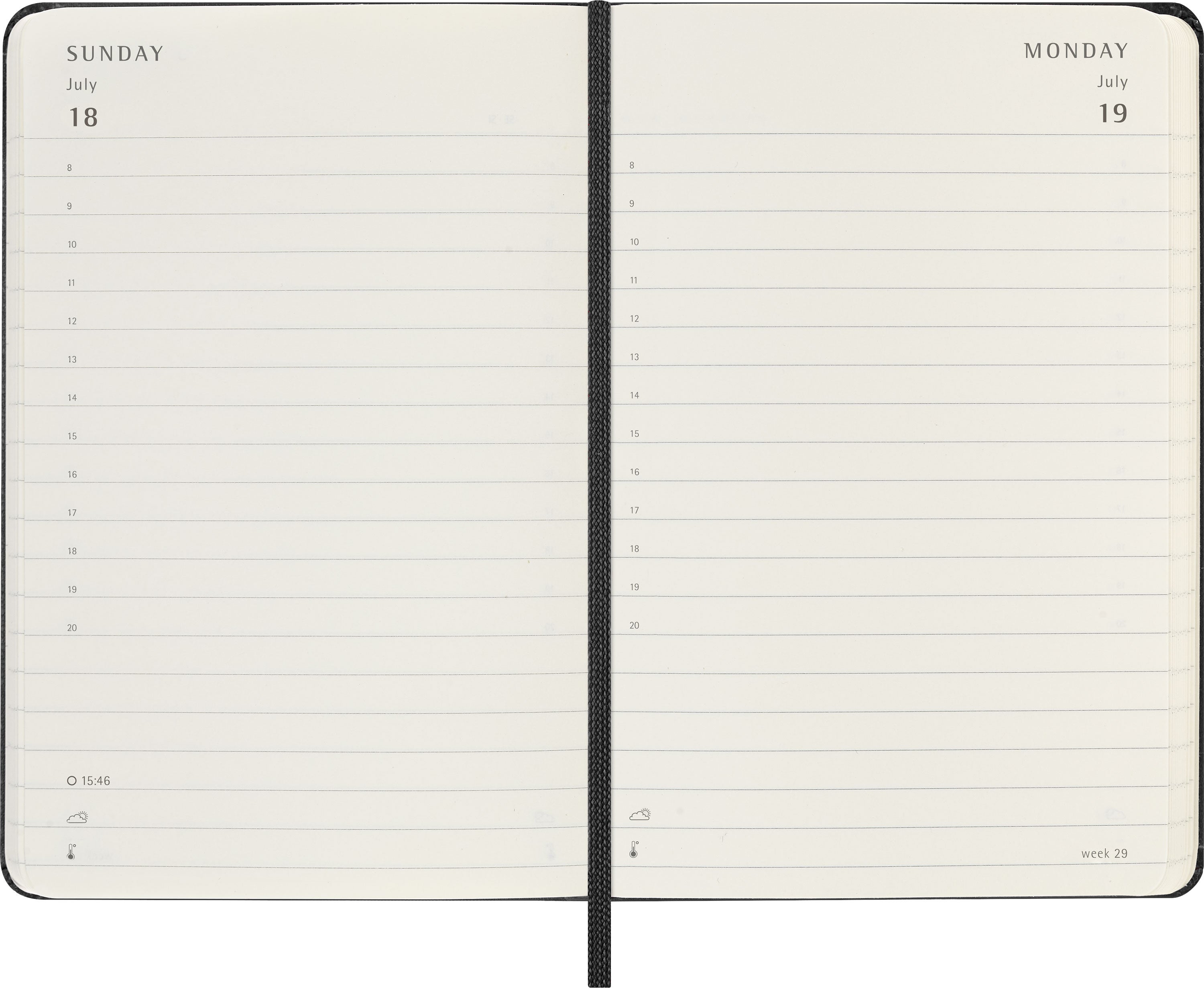 Moleskine 2027 Hard P Dag Sort