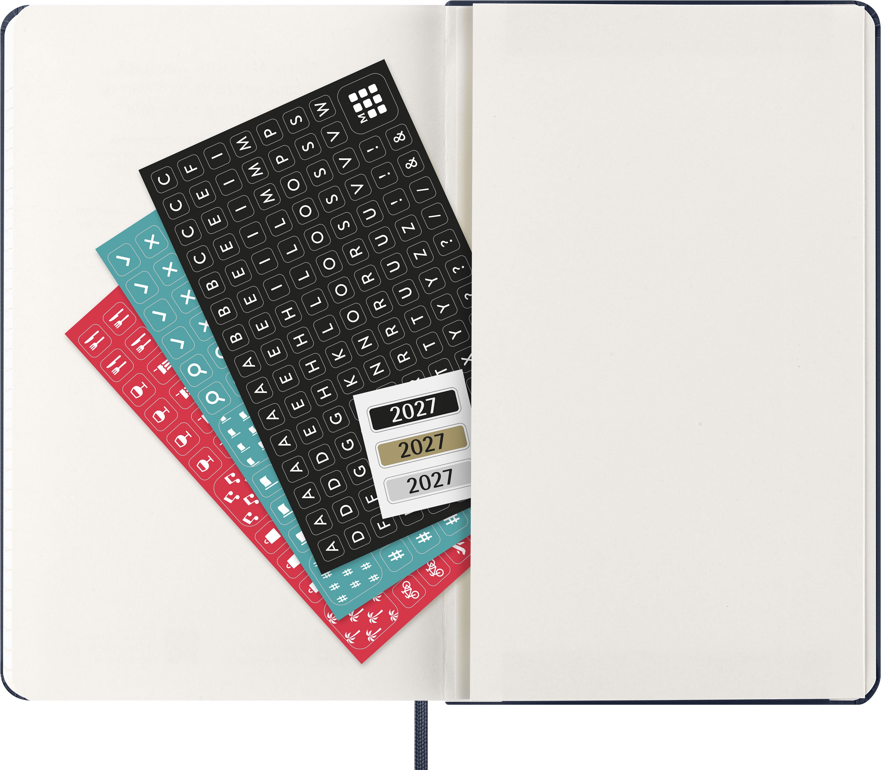 Moleskine 2027 Hard L Uke Notat Safirblå