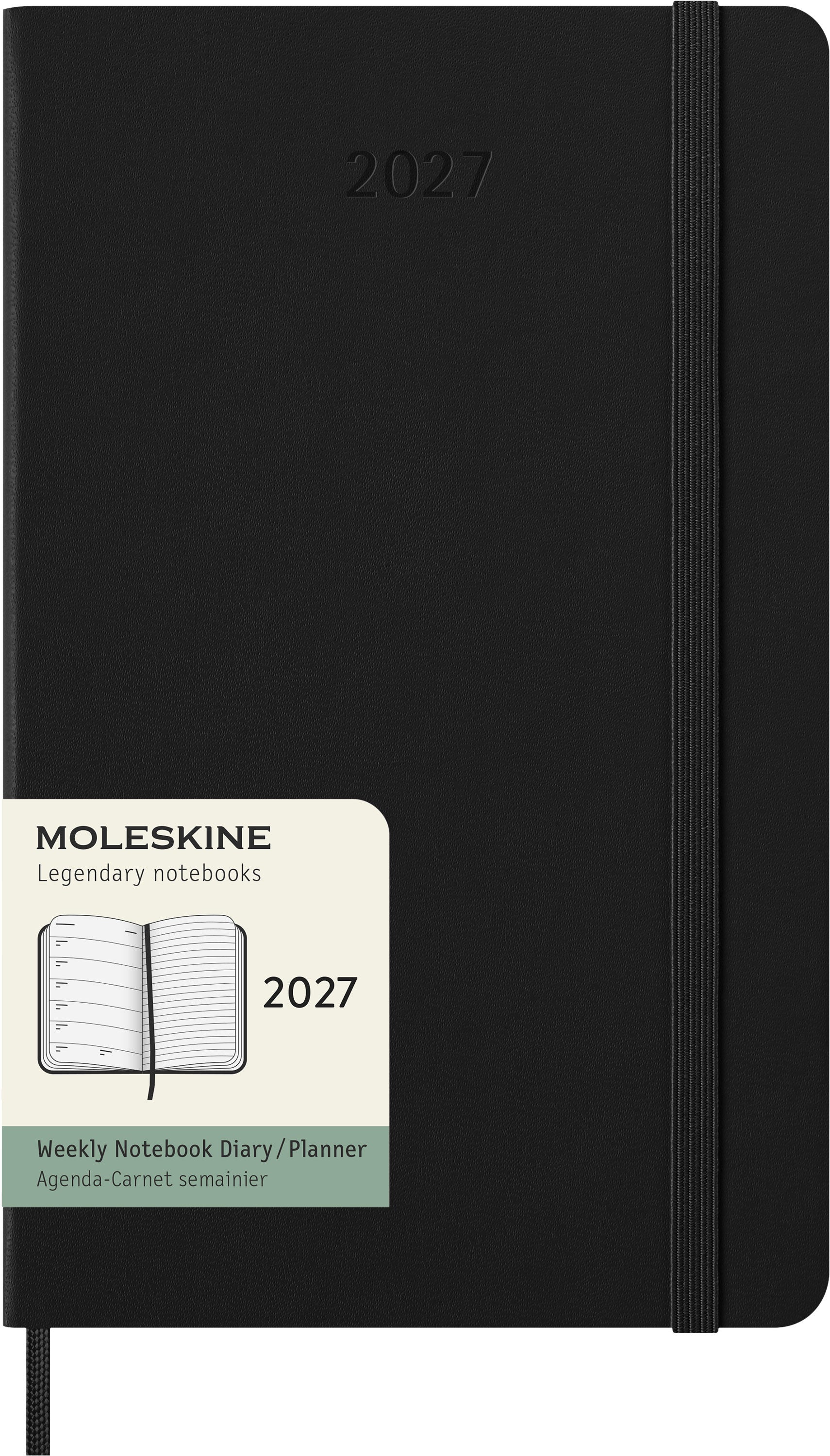 Moleskine 2027 Hard L Uke Notat Sort
